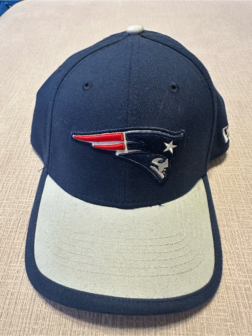 New Era Navy and Gray New England Patriots Logo Cap